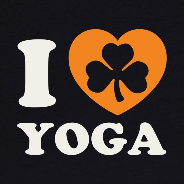 St Patricks Day Yoga Irish Yoga Teacher Shamrock Heart by PodDesignShop